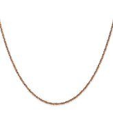 14K Rose Gold 20 inch  1.7mm Ropa with Lobster Clasp Chain